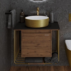 Grossman Мебель для ванной Винтаж 70 веллингтон/металл золото – фотография-5